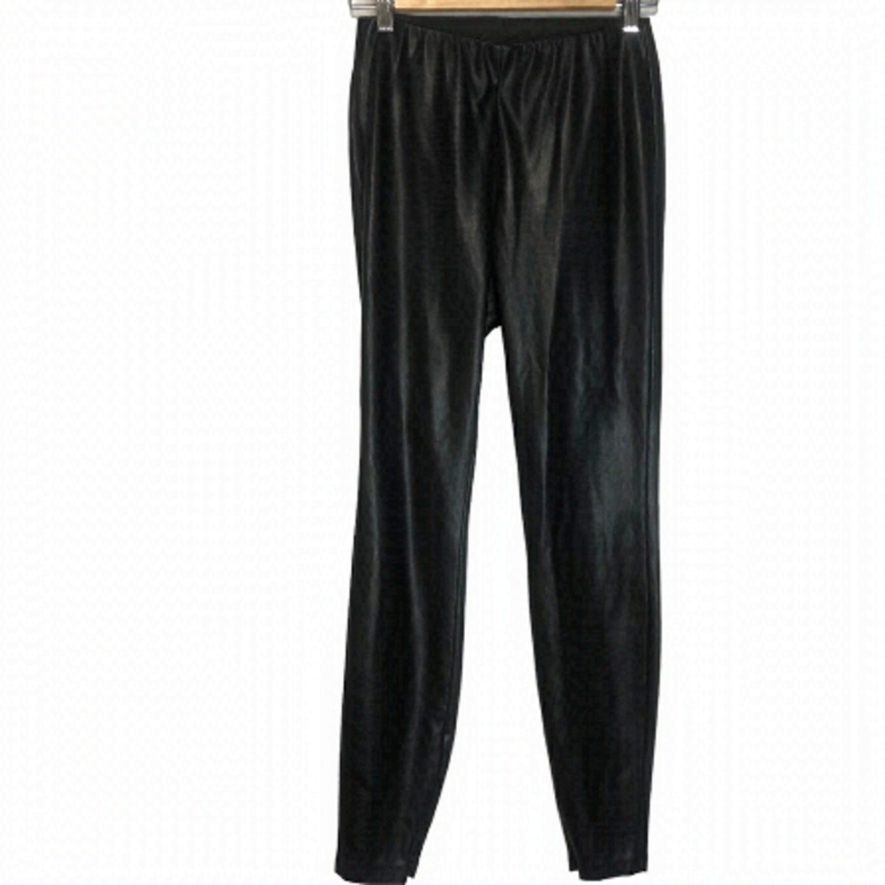 Only Faux Leather Ankle Zip Leggings, size S